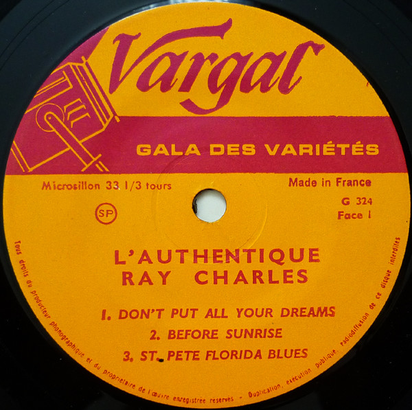 Ray Charles - L'Authentique - Ray Charles | Vargal (G 324) - 3 Ray Charles - L'Authentique - Ray Charles | Vargal (G 324) - 3