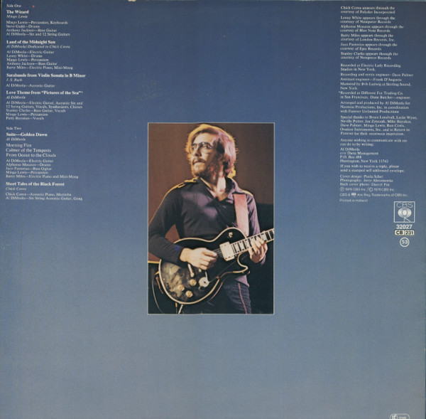 Al Di Meola - Land Of The Midnight Sun | CBS (32027) - 2