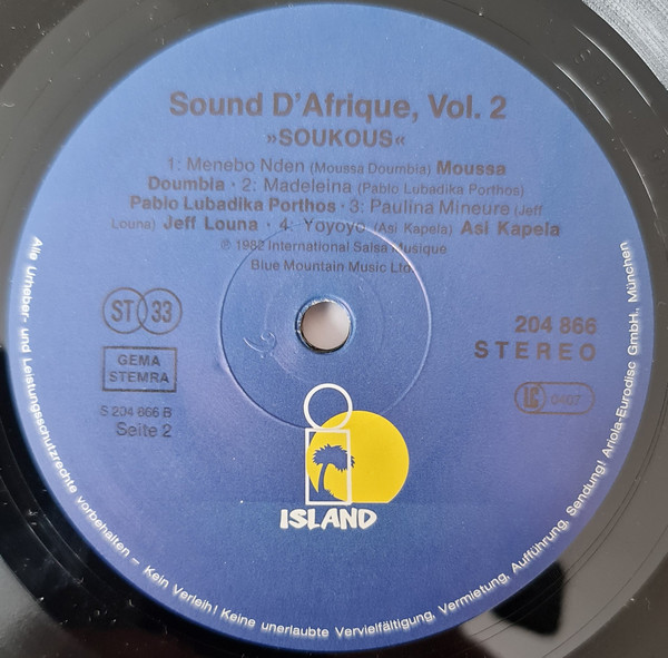 Various - Sound D'Afrique II Soukous | Island Records (204 866) - 4 Various - Sound D'Afrique II Soukous | Island Records (204 866) - 4