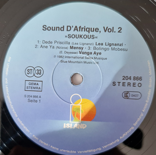 Various - Sound D'Afrique II Soukous | Island Records (204 866) - 3 Various - Sound D'Afrique II Soukous | Island Records (204 866) - 3