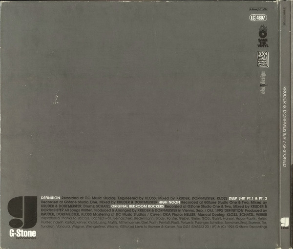 Kruder & Dorfmeister - G-Stoned | G-Stone Recordings (G-Stone 001 CD) - 2