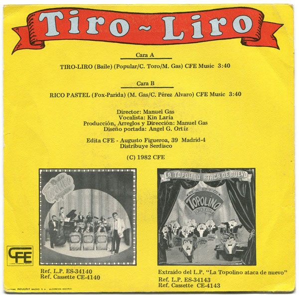 Topolino Radio Orquesta - Tiro-Liro / Rico Pastel | Explosión (E-34585) - 2