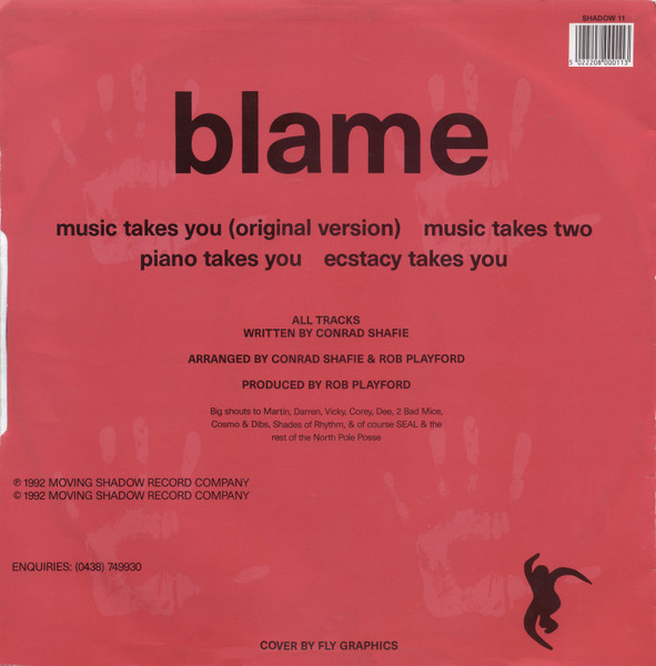 Blame - Music Takes You | Moving Shadow (SHADOW 11) - 2