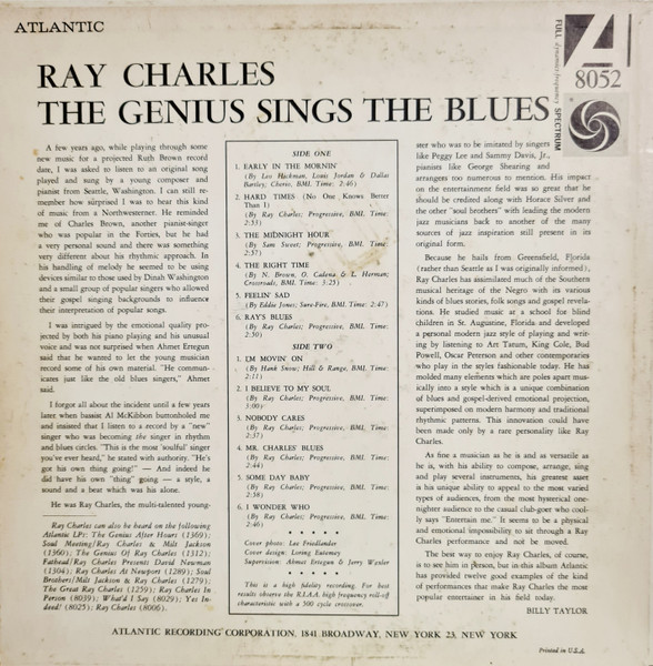 Ray Charles - The Genius Sings The Blues | Atlantic (8052) - 2