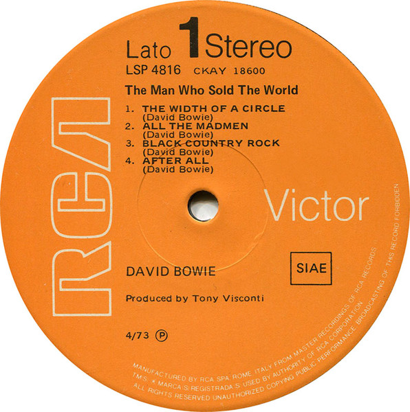 David Bowie - The Man Who Sold The World | RCA (LSP-4816) - 3 David Bowie - The Man Who Sold The World | RCA (LSP-4816) - 3