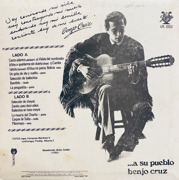 Benjo Cruz - ...A Su Pueblo | Lyra (LPL-13132) - 3 Benjo Cruz - ...A Su Pueblo | Lyra (LPL-13132) - 3