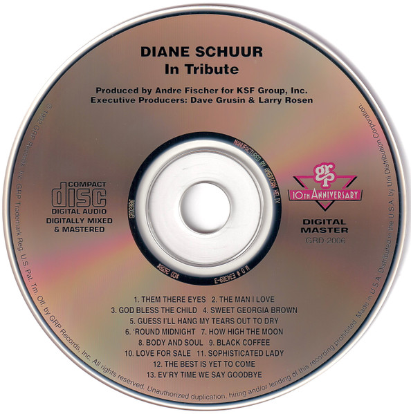 Diane Schuur - In Tribute | GRP (GRD-2006) - 3
