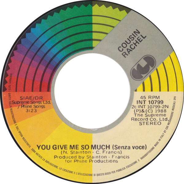 Cousin Rachel - You Give Me So Much | CGD (INT 10799) - 4