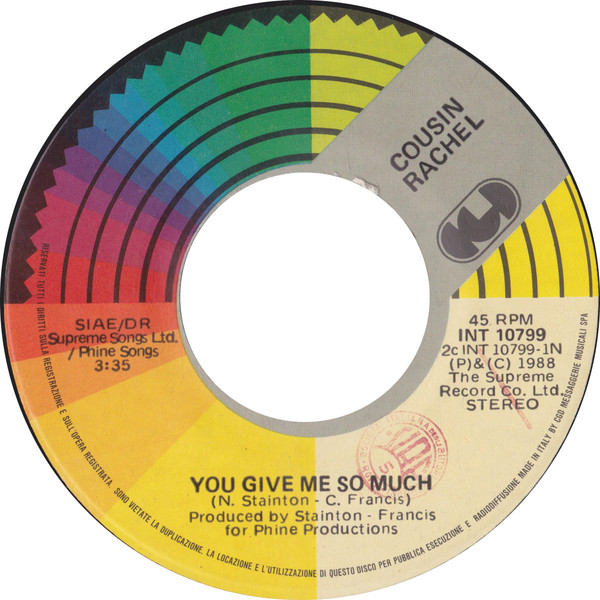 Cousin Rachel - You Give Me So Much | CGD (INT 10799) - 3