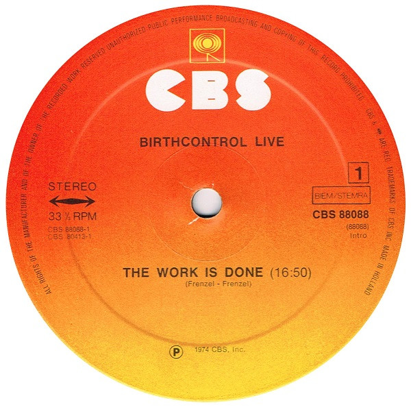 Birth Control - Live | CBS (CBS 88088) - 4