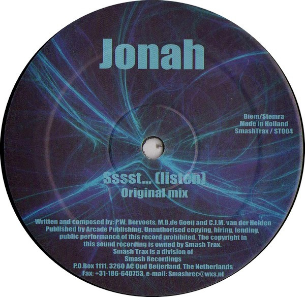 Jonah - Sssst... (Listen) | Smash Trax (ST 004) - 3 Jonah - Sssst... (Listen) | Smash Trax (ST 004) - 3