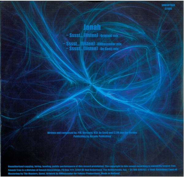 Jonah - Sssst... (Listen) | Smash Trax (ST 004) - 2 Jonah - Sssst... (Listen) | Smash Trax (ST 004) - 2
