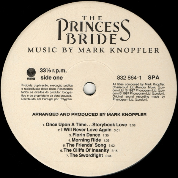 Mark Knopfler - The Princess Bride | Vertigo (832 864-1) - 3 Mark Knopfler - The Princess Bride | Vertigo (832 864-1) - 3