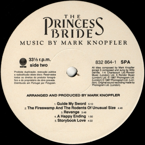 Mark Knopfler - The Princess Bride | Vertigo (832 864-1) - 4 Mark Knopfler - The Princess Bride | Vertigo (832 864-1) - 4
