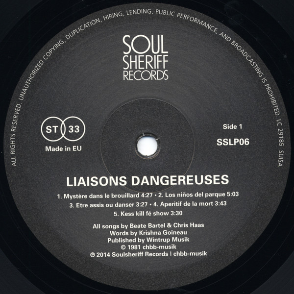Liaisons Dangereuses - Liaisons Dangereuses | Soulsheriff Records (SSLP06) - 2 Liaisons Dangereuses - Liaisons Dangereuses | Soulsheriff Records (SSLP06) - 2