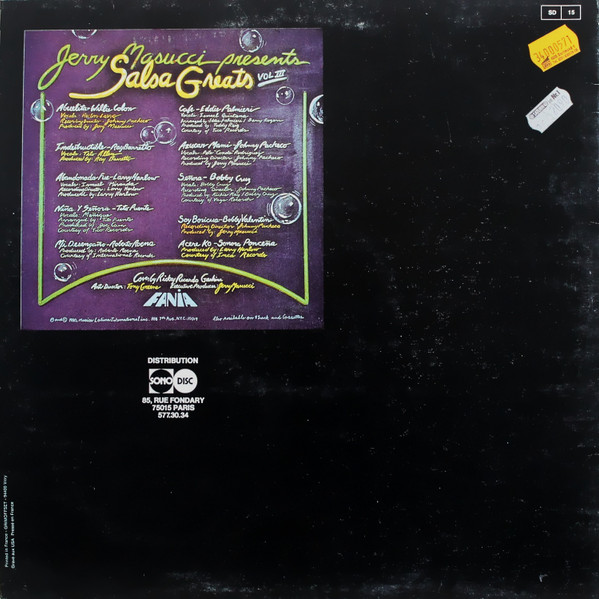 Jerry Masucci Presents Various - Salsa Greats Vol. III | Fania Records (JM571) - 2