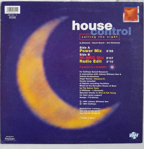 House Control - Calling The Night | WH Records (190 701-1) - 3 House Control - Calling The Night | WH Records (190 701-1) - 3