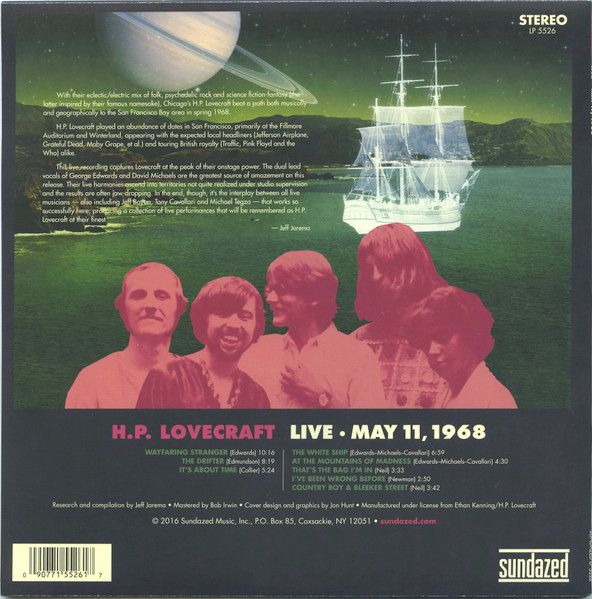 HP Lovecraft - Live May 11, 1968 | Sundazed Music (LP 5526) - 3 HP Lovecraft - Live May 11, 1968 | Sundazed Music (LP 5526) - 3