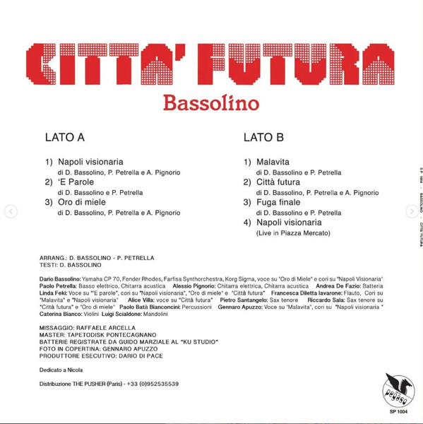 Dario Bassolino - Citta' Futura | Periodica Records (SP 1004) - 3