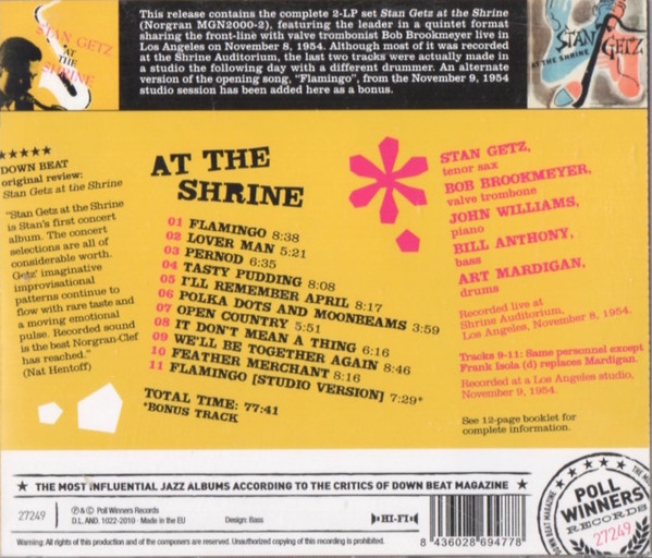 Stan Getz - At The Shrine | Poll Winners Records (27249) - 2