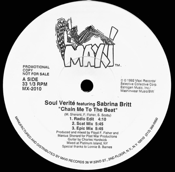 Soul Verité Featuring Sabrina Britt - Chain Me To The Beat | Maxi Records (MX-2010) - main Soul Verité Featuring Sabrina Britt - Chain Me To The Beat | Maxi Records (MX-2010) - main