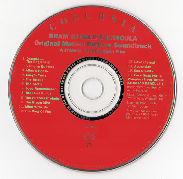 Wojciech Kilar - Bram Stoker's Dracula (Original Motion Picture Soundtrack) [CD] | Columbia (CK 53165) - 3