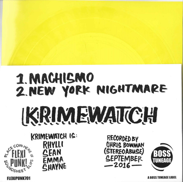 Krimewatch - Machismo / New York Nightmare | Flexipunk (FLEXIPUNK701) - 2