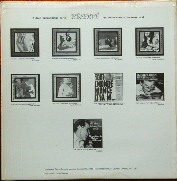Mathieu Salconi - Histoires Réservées Avec Salconi Volume 3 [Vinyl] | Trans-Canada (TCR-1036) - 2