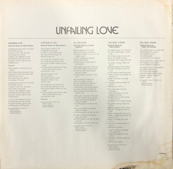 Evie - Unfailing Love | Word (WSB-8867) - 4