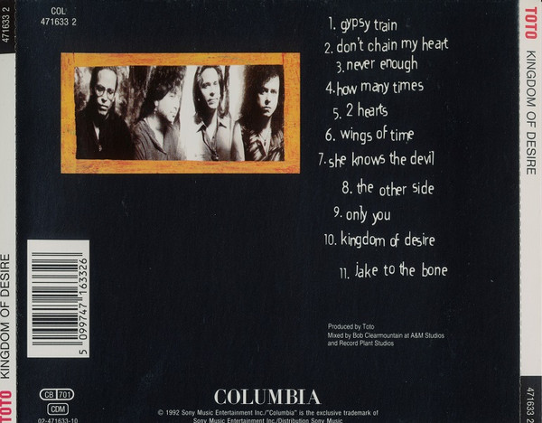 Toto - Kingdom Of Desire | Columbia (COL 471633 2) - 2