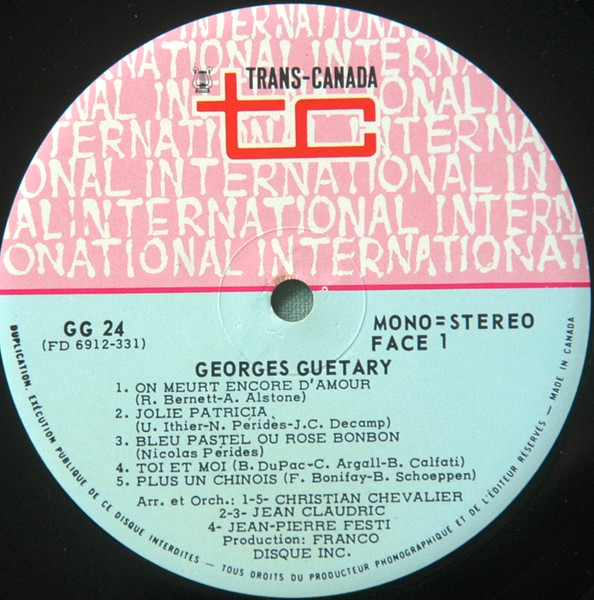 Georges Guétary - Georges Guétary | Trans-Canada International (GG 24) - 4 Georges Guétary - Georges Guétary | Trans-Canada International (GG 24) - 4