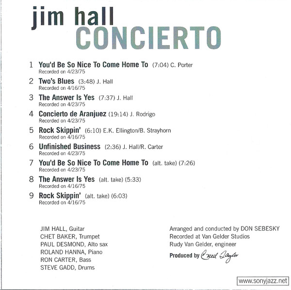 Jim Hall - Concierto | Legacy (5060252) - 4