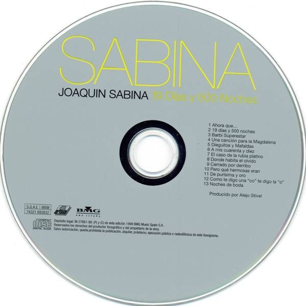 Joaquín Sabina - 19 Días Y 500 Noches | Ariola (74321693832) - 3