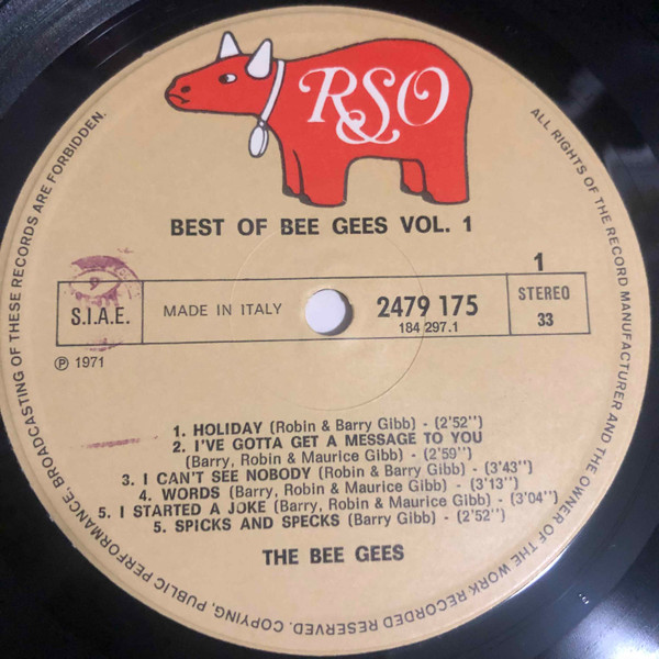 Bee Gees - Best Of Bee Gees - Vol. 1 | RSO (2479 175) - 3