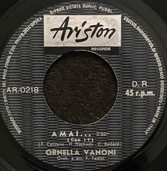 Ornella Vanoni - Cordialmente | Ariston Records (AR 0218) - 4