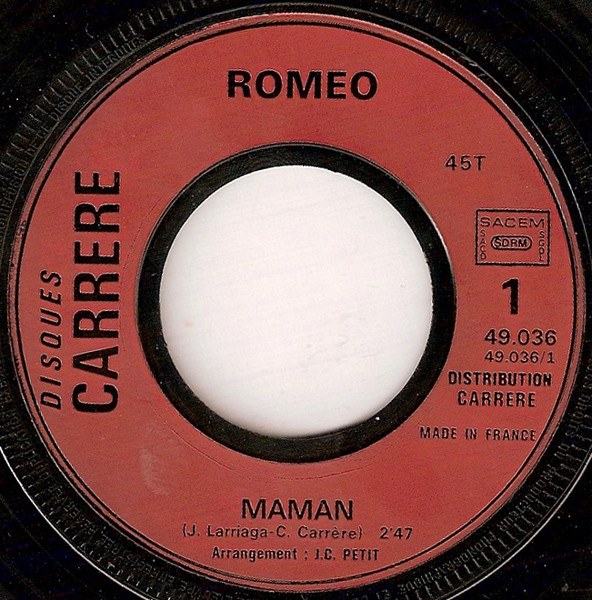 Romeo - Maman | Disques Carrere (49.036) - 3