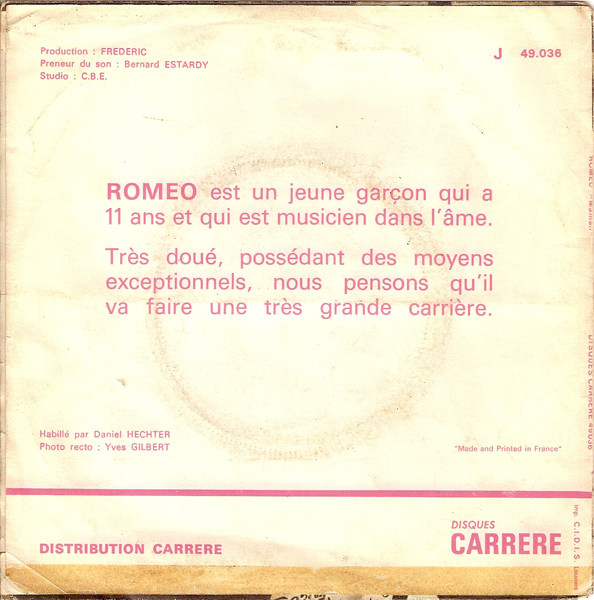 Romeo - Maman | Disques Carrere (49.036) - 2