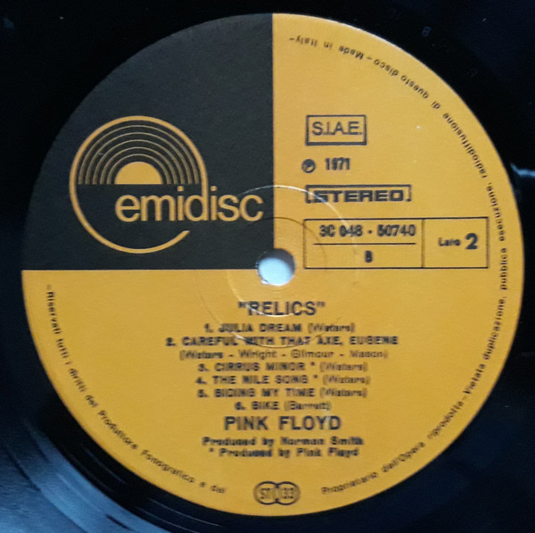 Pink Floyd - Relics | Emidisc (3C 048 50 740) - 4