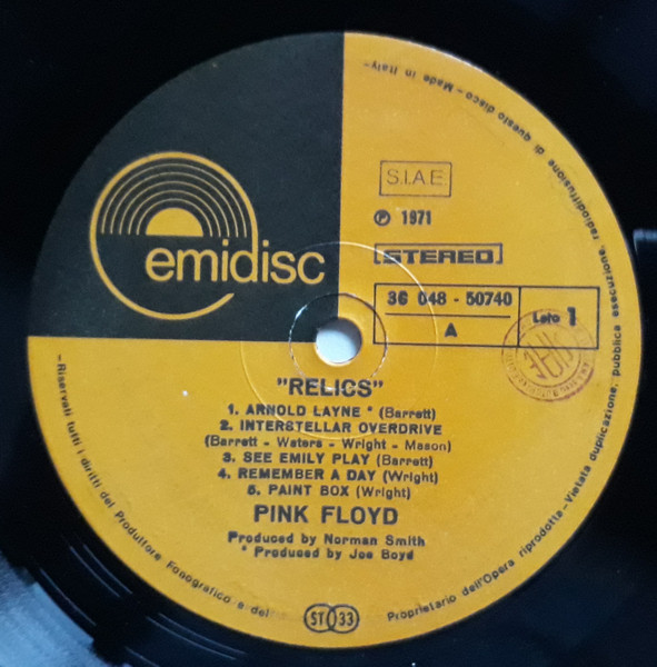 Pink Floyd - Relics | Emidisc (3C 048 50 740) - 3