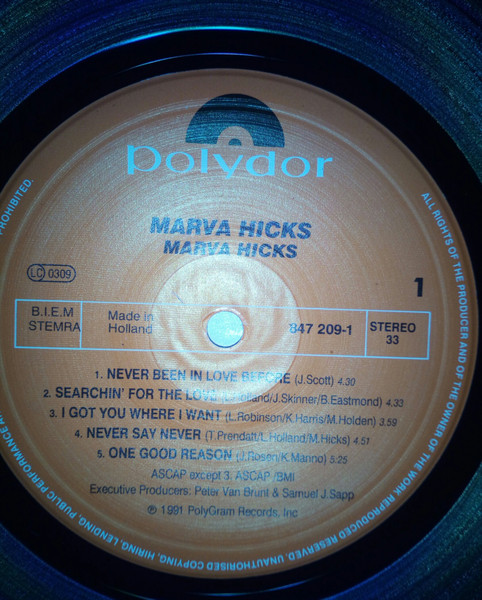 Marva Hicks - Marva Hicks | Polydor (847 209-1) - 2