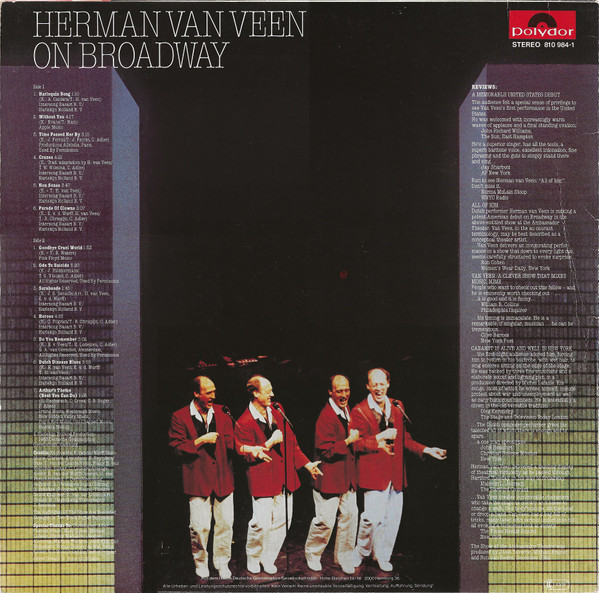 Herman van Veen - On Broadway | Polydor (810 984-1) - 2 Herman van Veen - On Broadway | Polydor (810 984-1) - 2