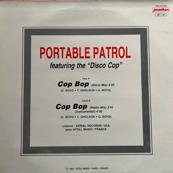 Portable Patrol - Cop Bop | Jonathan (ATO 12-27014) - 2
