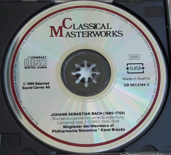 Johann Sebastian Bach - Brandenburgische Konzerte / Brandenburg Concertos Nos. 1 - 3 BWV 1046 - 1048 | AmCo Tonträger Vertriebs GmbH (507.2165-2) - 3