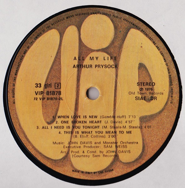 Arthur Prysock - All My Life | VIP (VIP 81878) - 4 Arthur Prysock - All My Life | VIP (VIP 81878) - 4
