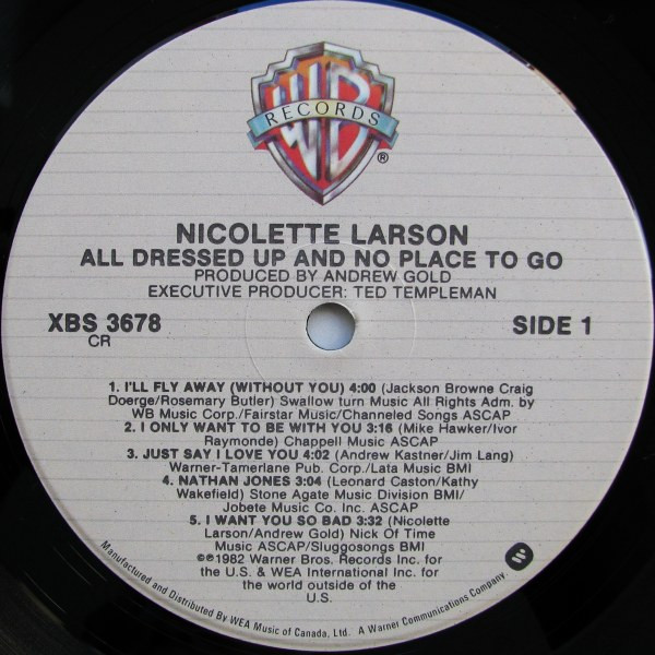 Nicolette Larson - All Dressed Up And No Place To Go | Warner Bros. Records (XBS 3678) - 3