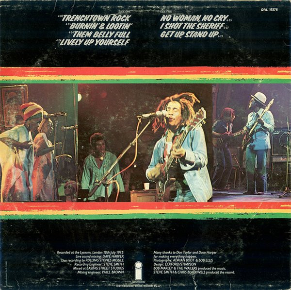 Bob Marley & The Wailers - Live! | Island Records (ORL 19376) - 2 Bob Marley & The Wailers - Live! | Island Records (ORL 19376) - 2