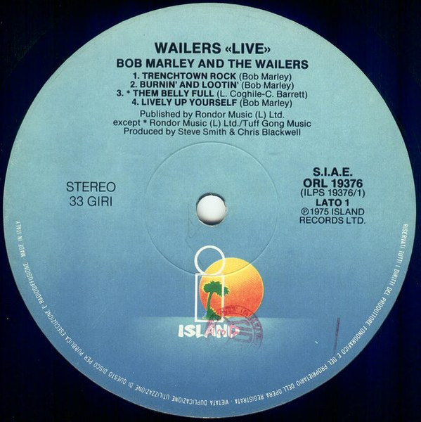 Bob Marley & The Wailers - Live! | Island Records (ORL 19376) - 3 Bob Marley & The Wailers - Live! | Island Records (ORL 19376) - 3