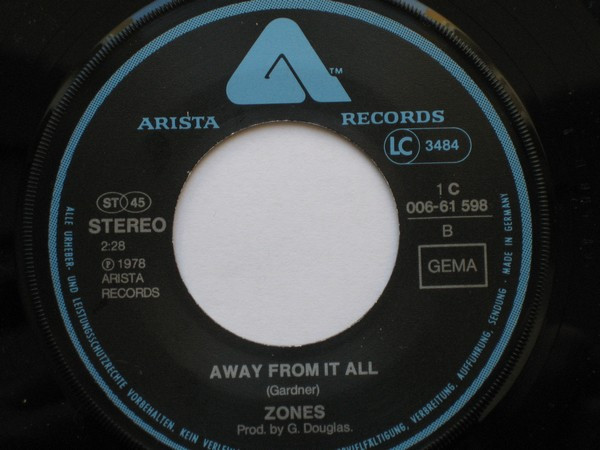 Zones - Sign Of The Times | Arista (1C 006-61 598) - 3