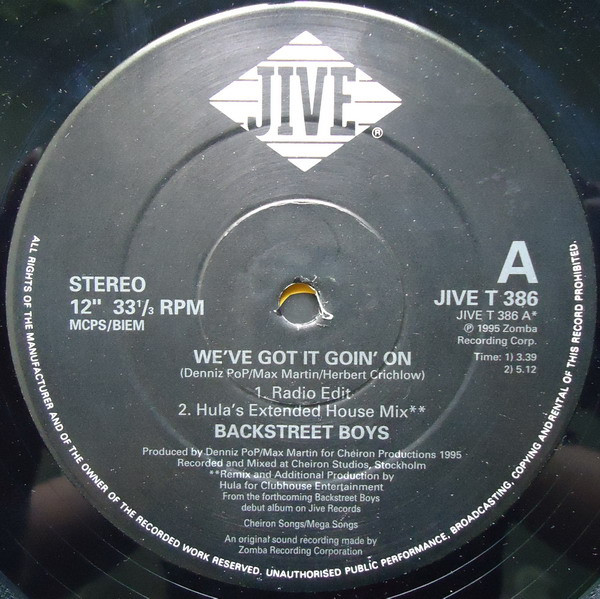 Backstreet Boys - We've Got It Goin' On | Jive (JIVE T 386) - 3