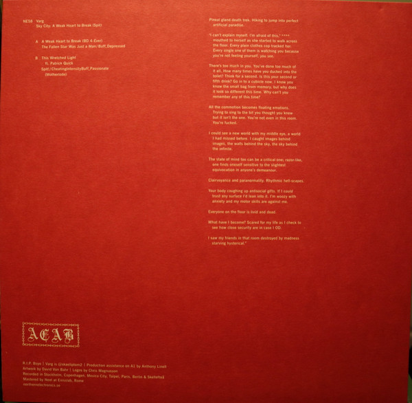 Varg - Sky City: A Weak Heart To Break (Spit) | Northern Electronics (NE58) - 2 Varg - Sky City: A Weak Heart To Break (Spit) | Northern Electronics (NE58) - 2